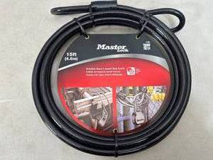lot 143 image: New 15 ft Master Lock Cable