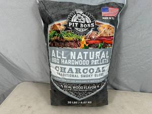 lot 148 image: New 20 lb Bag of Pit Boss BBQ Hardwood Pellets