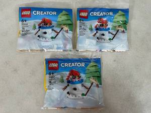 lot 175 image: 3 New Lego Creator Snowman Sets