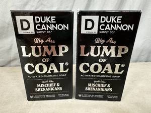 lot 187 image: 2 New Bars of Duke Cannon Lump of Coal Bar Soap