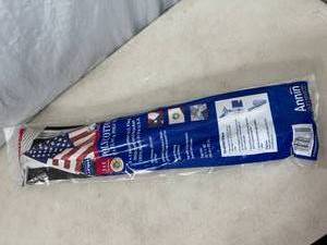 lot 194 image: New 3 x 5 ft American Flag with Pole and Bracket