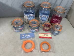 lot 232 image: New Kilner Clip-Top Jars with Extra Seals