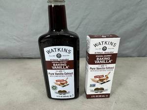 lot 295 image: 2 New Bottles of Watkins Baking Vanilla
