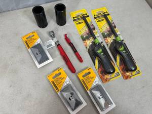 lot 359 image: New Lighters, Impact Sockets, Utility Knife Blades, Etc