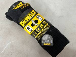 lot 379 image: 2 Pairs Dewalt Wool Work Socks