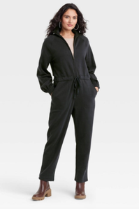 lot 201 image: 3 New Universal Thread Fleece One Piece Jumpsuits - Medium and Large - Retail $105