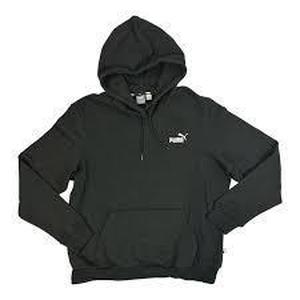 PUMA Womens Embroidered Pullover Hoodie-Small-Black