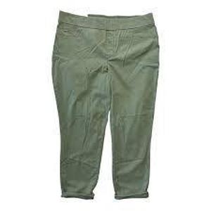 Nine West Womens Heidi Elastic Waistband Stretch Twill Pull-On Crops Nine West-Size 8-Agave Green