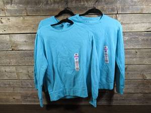 Set of 3 Fruit of the Loom Ladies Sweatshirts-Teal-Medium