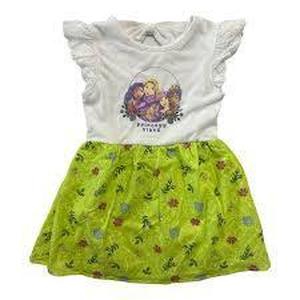 Disney Princess Toddler & Girls Jersey Top & Eyelet Skirt Graphic Print Dress (Princess Vibes, 2T)