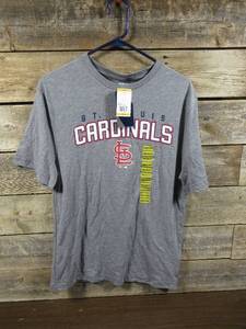 Majestic St. Louis Cardinals Tee Shirt-Medium-Gray