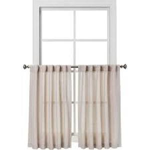2pk 42x36 Light Filtering Bonaire Curtain Tiers Beige - Threshold