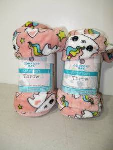 Set of 2 Comfort Bay Kids Soft Throw Blanket-40 x 50