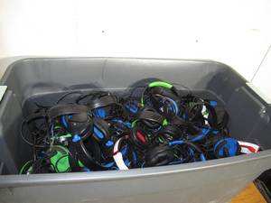 lot 134 image: Huge Bin of Mixed Turtle Beach Gaming Headsets - AS-IS