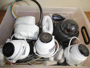 lot 133 image: Lot of Security Cameras and Cables