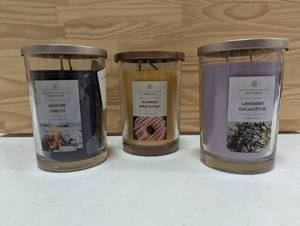3 Chesapeake Bay Candles - Bonfire Embers - Pumpkin Spice Donut - Lavender Eucalyptus