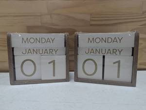 2 Perpetual Wood Calendars