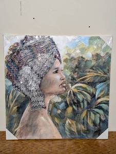 Women Textured Painting on Canvas - 32x32