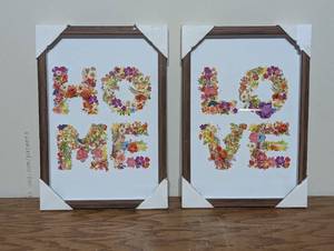 2 Picture Art - Home & Love - Framed Art