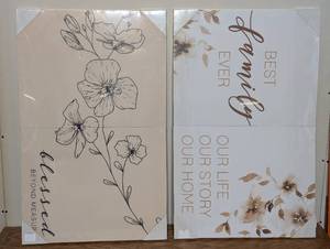 2 Piece Canvas Art can be split Into 4 Piece Art - Family & Blessed