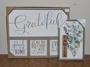 2 Piece Home Decor - Breaks Down to 5 Pieces Total - GratefulFamily