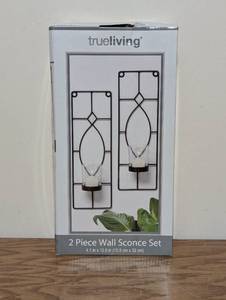 2 Wall Scones - Metal Great For Candles or LEDs