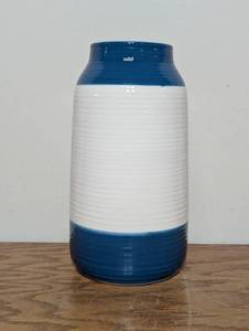 Medium BlueWhite Ceramic Vase