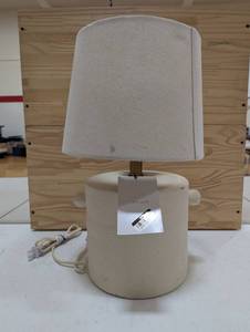 Table Lamp with Ceramic Base and Fabric Shade