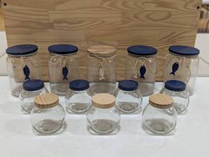 12 Nautical Storage Containers with Lids