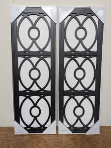 2 Rustic Wood Wall Plaques- Shutters- 12x35.5 - Black