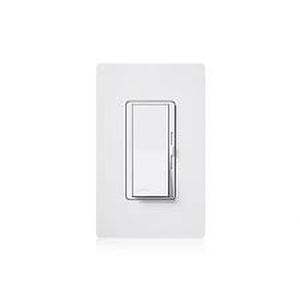 lot 16 image: Lutron DVWCL-153PH-WH White Single Pole Or 3 Way CFLLED Dimmer With Wall Plate-Factory Sealed