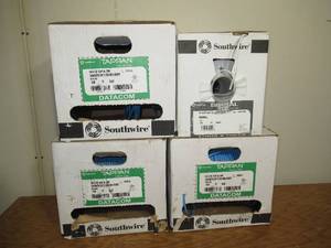 lot 60 image: Lot of 4 Mixed Partial Boxes of Cat 6 250 23 4P Be CMR & AV 162 C Stranded