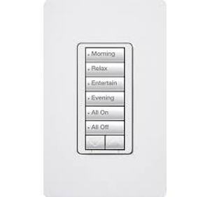 lot 14 image: Lutron RRD-H6BRL-WH RadioRA 2 Wireless Dual Group with 2 Raise and Wall-Mounted Lower Keypad White 120V-New