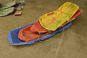 lot 332 image: Assorted Plastic Sleds