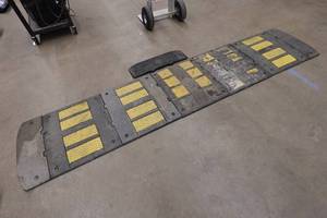 lot 1F image: Industrial Rubber Interlocking Speed Bump Panels