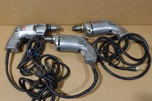 lot 364 image: Vintage Corded Drills - Milwaukee, Black & Decker
