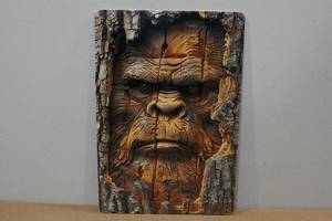 lot 196 image: Novelty Metal Sign -Bigfoot