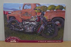 lot 198 image: Novelty Metal Sign -Indian Motorcycle