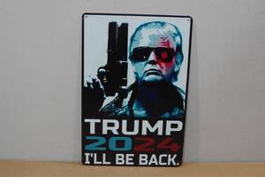 lot 199 image: Novelty Metal Sign -Trump