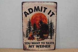 lot 200 image: Novelty Metal Sign -Admit It