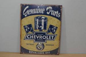 lot 202 image: Novelty Metal Sign -Chevrolet
