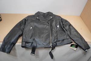 lot 242 image: USA Bikers Leather Jacket -Large