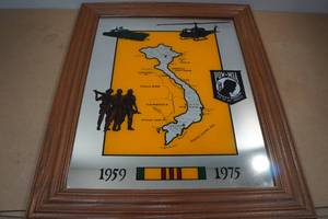 lot 279 image: Framed Vietnam War POWMIA Mirror