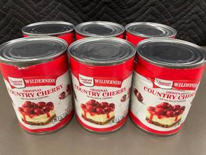 trol - Set of 6 Cans Duncan Hines Wilderness Original Country Cherry Pie Filling & Topping
