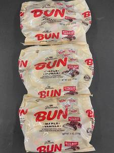 trol - Pack of 3 Pearsons Bun Maple Vanilla Bites - Unopened