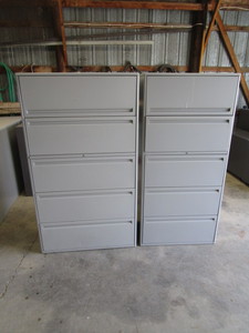lot 12 image: (2) Lateral File Cabinets (1) 18x36x63 (1) 18x30x63