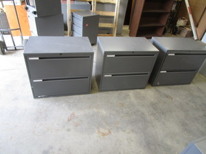 lot 14 image: (3) Lateral File Cabinets 18x30x27