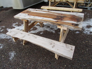 lot 35 image: Live Edge Picnic Table