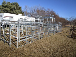 lot 96 image: Large Lot of Angle Iron Shipping Crates