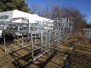 lot 97 image: Large Lot of Angle Iron Shipping Crates